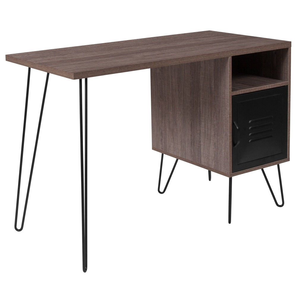 Flash Furniture Woodridge 44inW Computer Desk, Rustic/Black