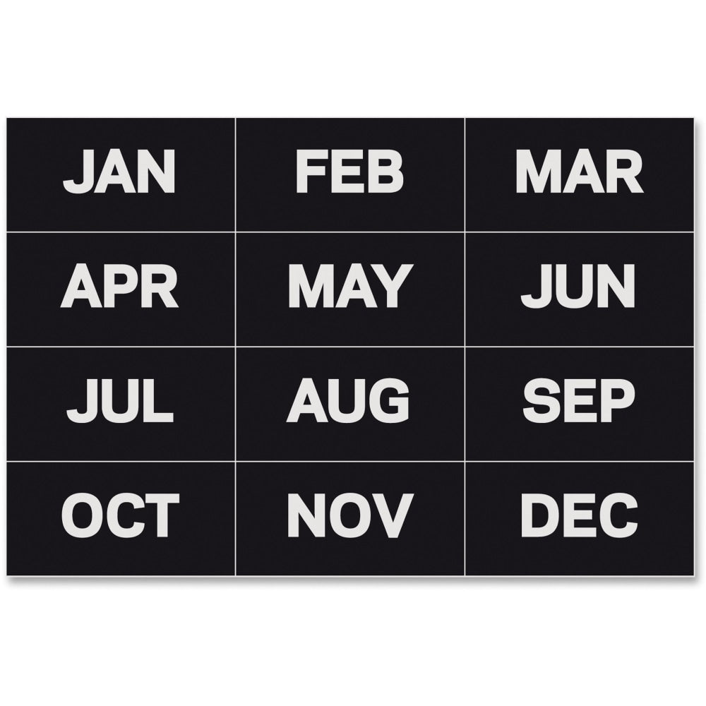 MasterVision Magnetic Months Of The Year, 1in x 2in, Set Of 12