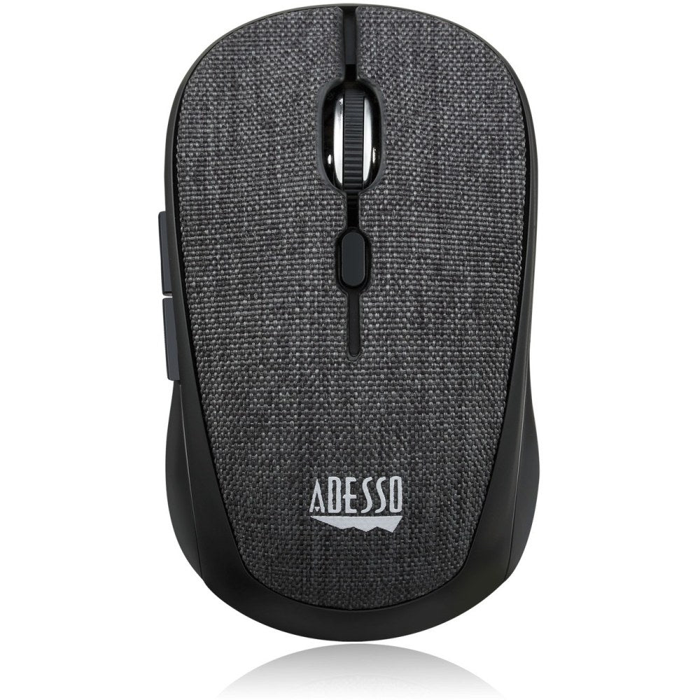 Adesso iMouse S80B - Wireless Fabric Optical Mini Mouse (Black) - Optical - Wireless - Radio Frequency - 2.40 GHz - Black - USB - 1600 dpi - Scroll Wheel - 6 Button(s) - Symmetrical