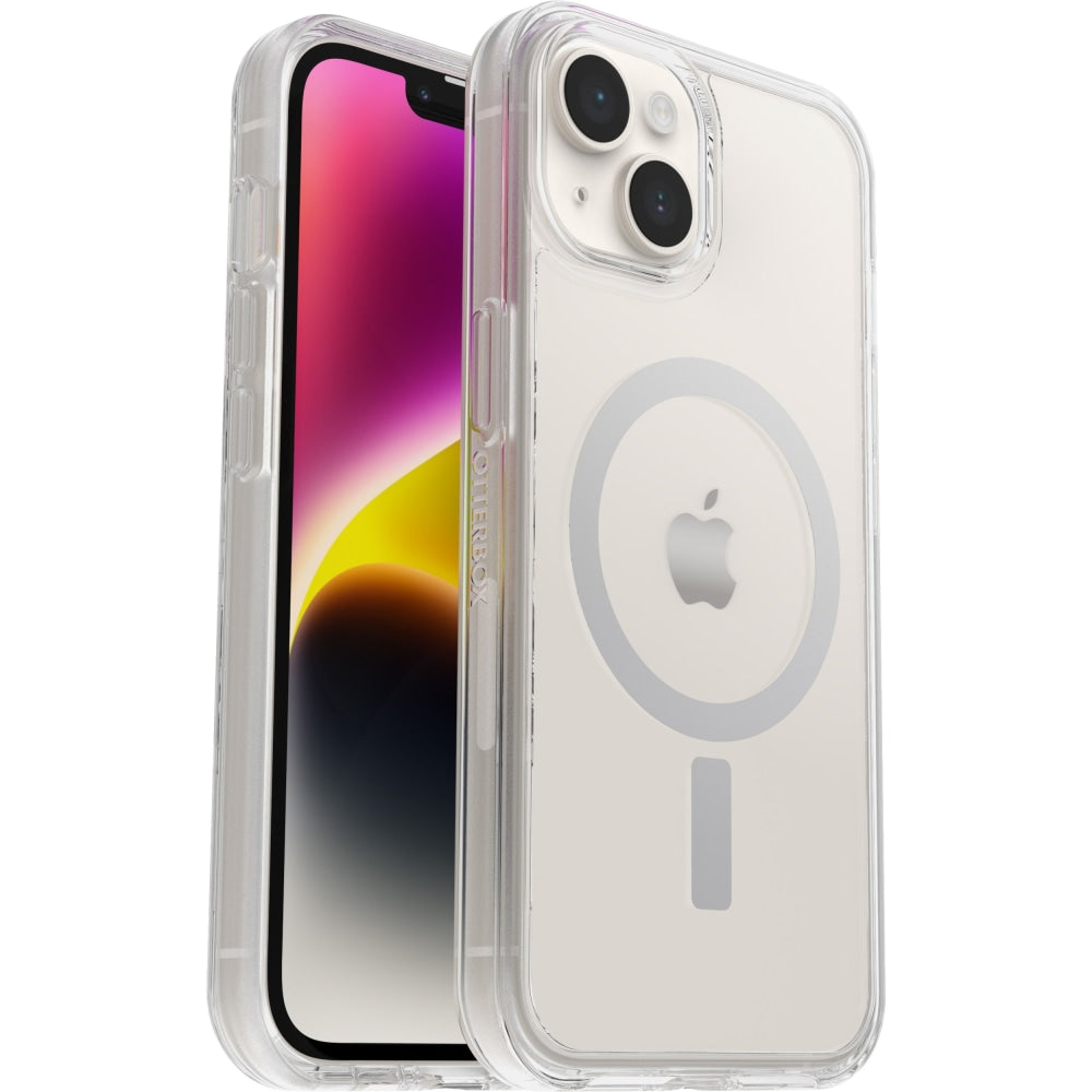 OtterBox iPhone 14 Symmetry Series+ Clear Antimicrobial Case for MagSafe - For Apple iPhone 14, iPhone 13 Smartphone - Clear - Clear - Bacterial Resistant, Drop Resistant - Polycarbonate, Plastic, Synthetic Rubber - 1 Pack