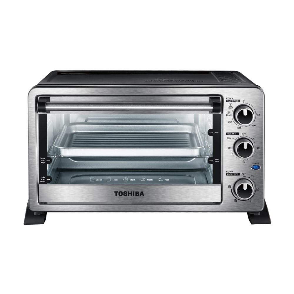 Toshiba MC25CEY-CHSS 6-Slice Convection Toaster Oven, Stainless Steel