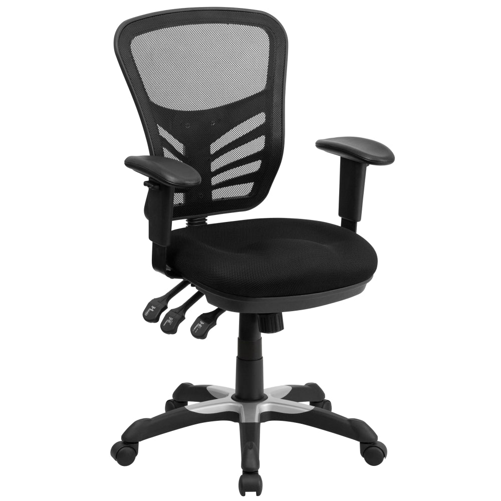 Flash Furniture Ergonomic Mesh Mid-Back Swivel Task Chair, Black