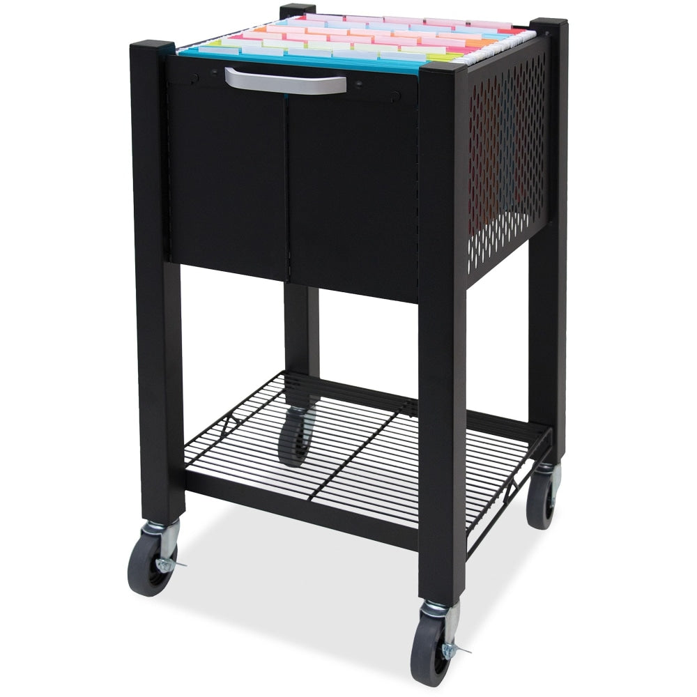 Vertiflex SmartWorx Sidekick Steel File Cart, 27 3/4inH x 15inW x 16 1/2inD, Black