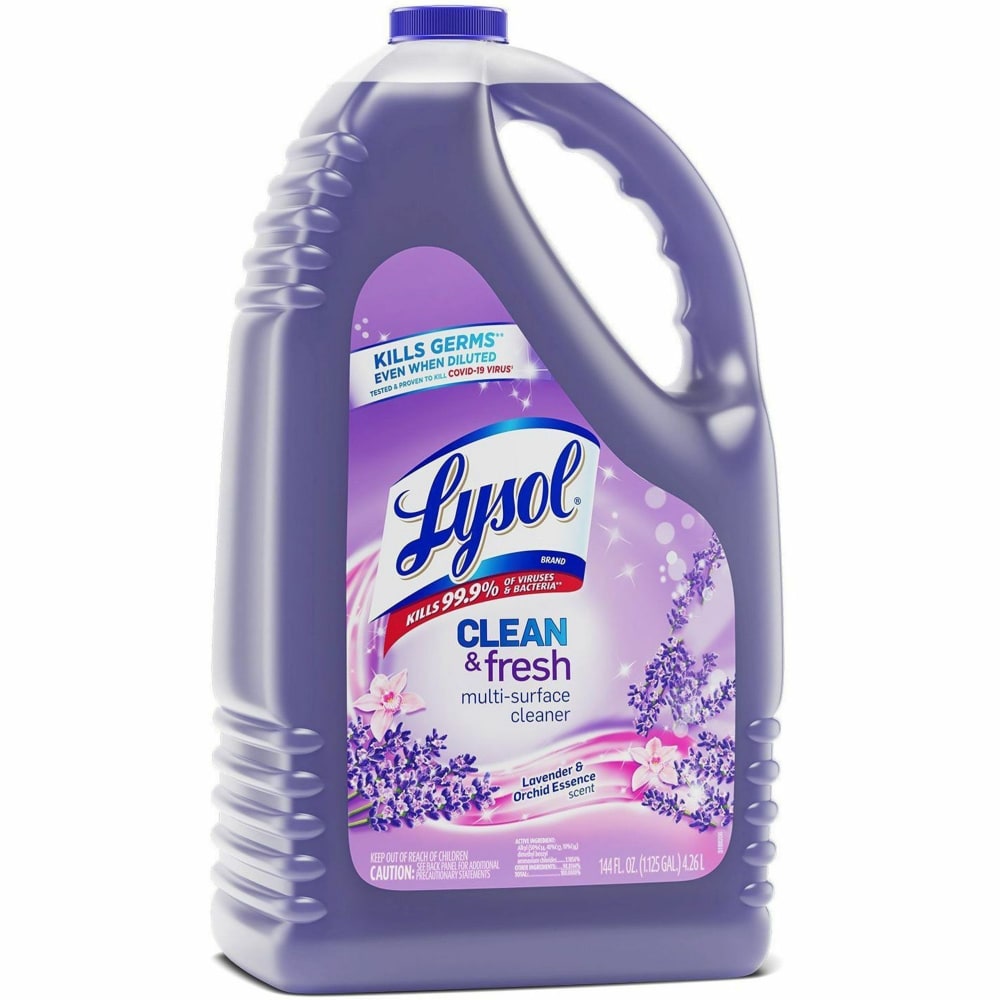 Lysol Clean/Fresh Lavender Cleaner - For Multi Surface - 144 fl oz (4.5 quart) - Clean & Fresh Lavender Orchid Scent - 4 / Carton - Purple