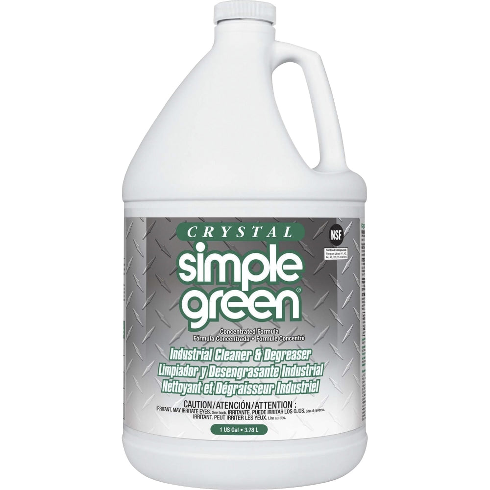 Simple Green Crystal Industrial Cleaner/Degreaser - For Multipurpose - Concentrate - 128 fl oz (4 quart)Bottle - 1 Each - Non-toxic, Non-flammable, Phosphate-free, Non-abrasive, Non-hazardous, Fragrance-free, Butyl-free - Clear