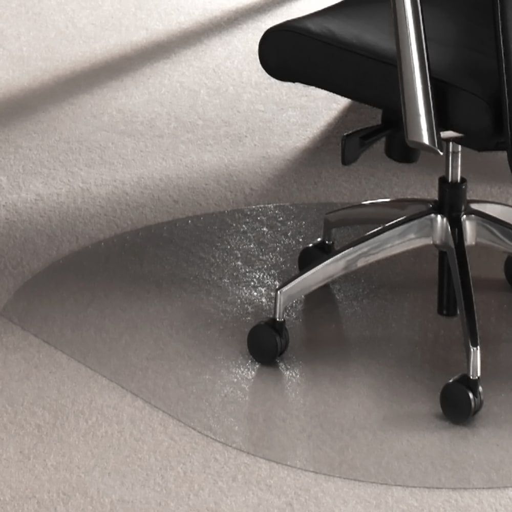 Floortex Ultimat Polycarbonate Contoured Chair Mat for Carpets up to 1/2in, 39in x 49in, Clear