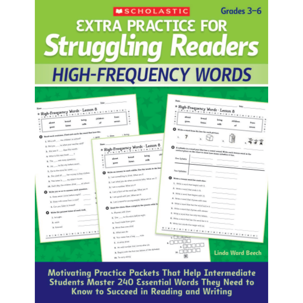 Scholastic Extra Practice For Struggling Readers: High-Frequency Words