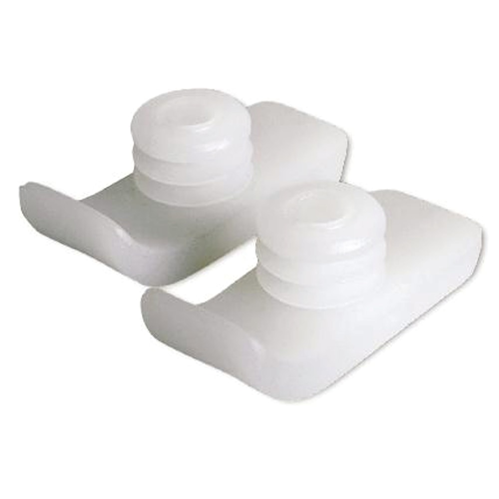 Medline Guardian Walker Ski/Glider Caps, White, Case Of 6 Pairs