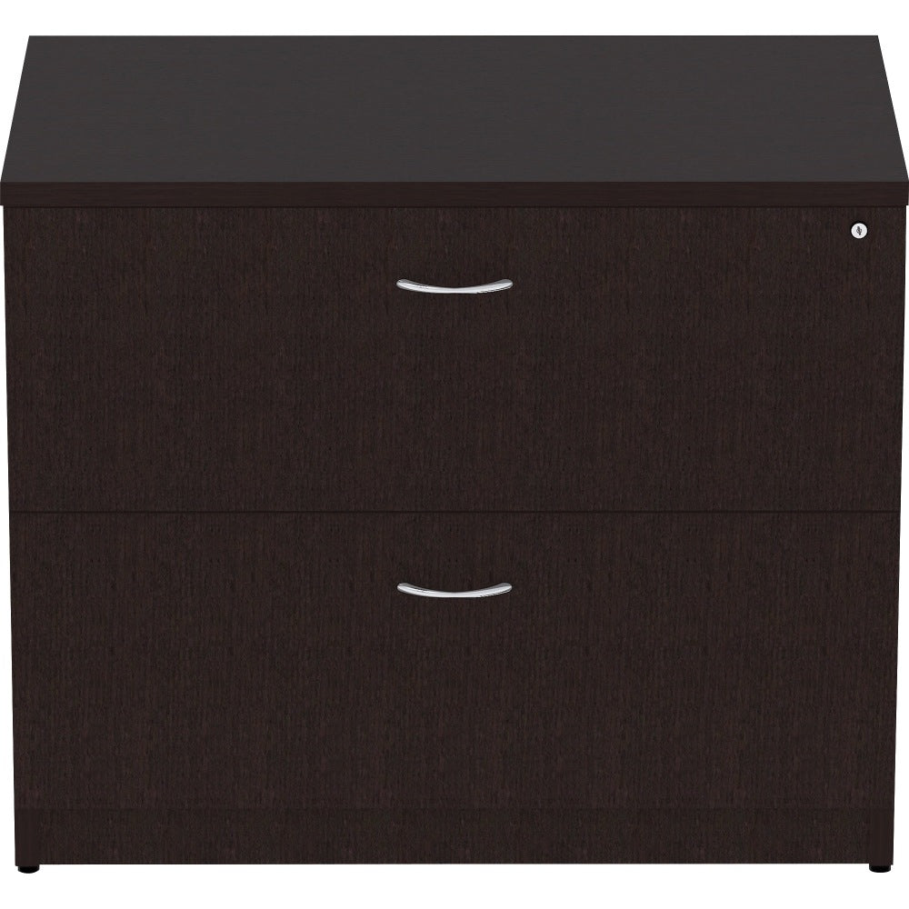 Lorell Essentials 29-1/2inW x 22inD Lateral 2-Drawer File Cabinet, Espresso