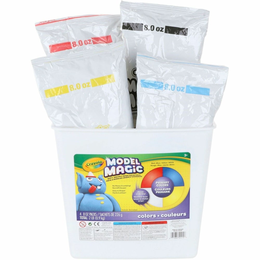 Crayola Model Magic, 2 Lb, Bucket Of 4 Assorted Colors