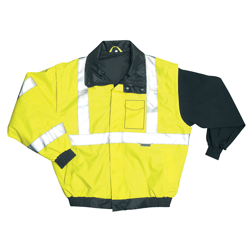 OccuNomix Polyester Bomber Jacket, Medium, Yellow