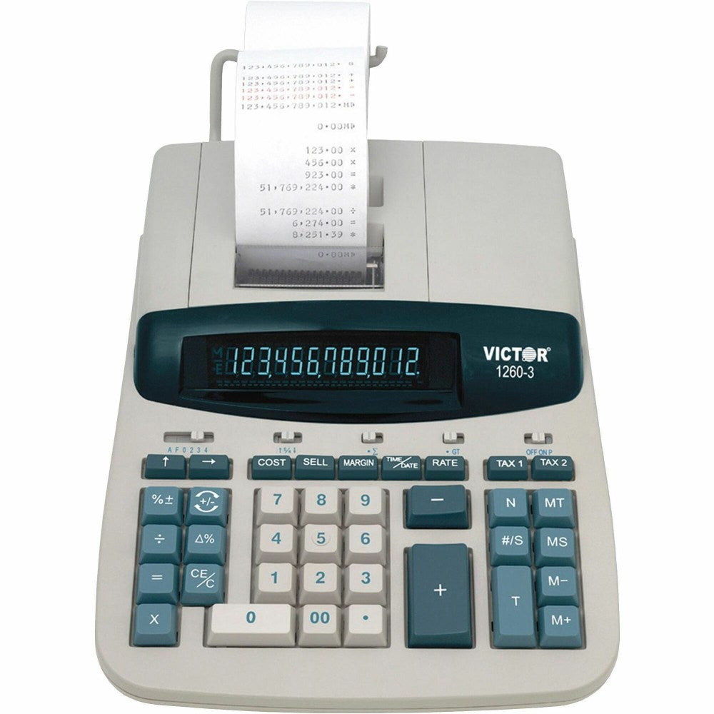 Victor 1260-3 Heavy-Duty Commercial Printing Calculator