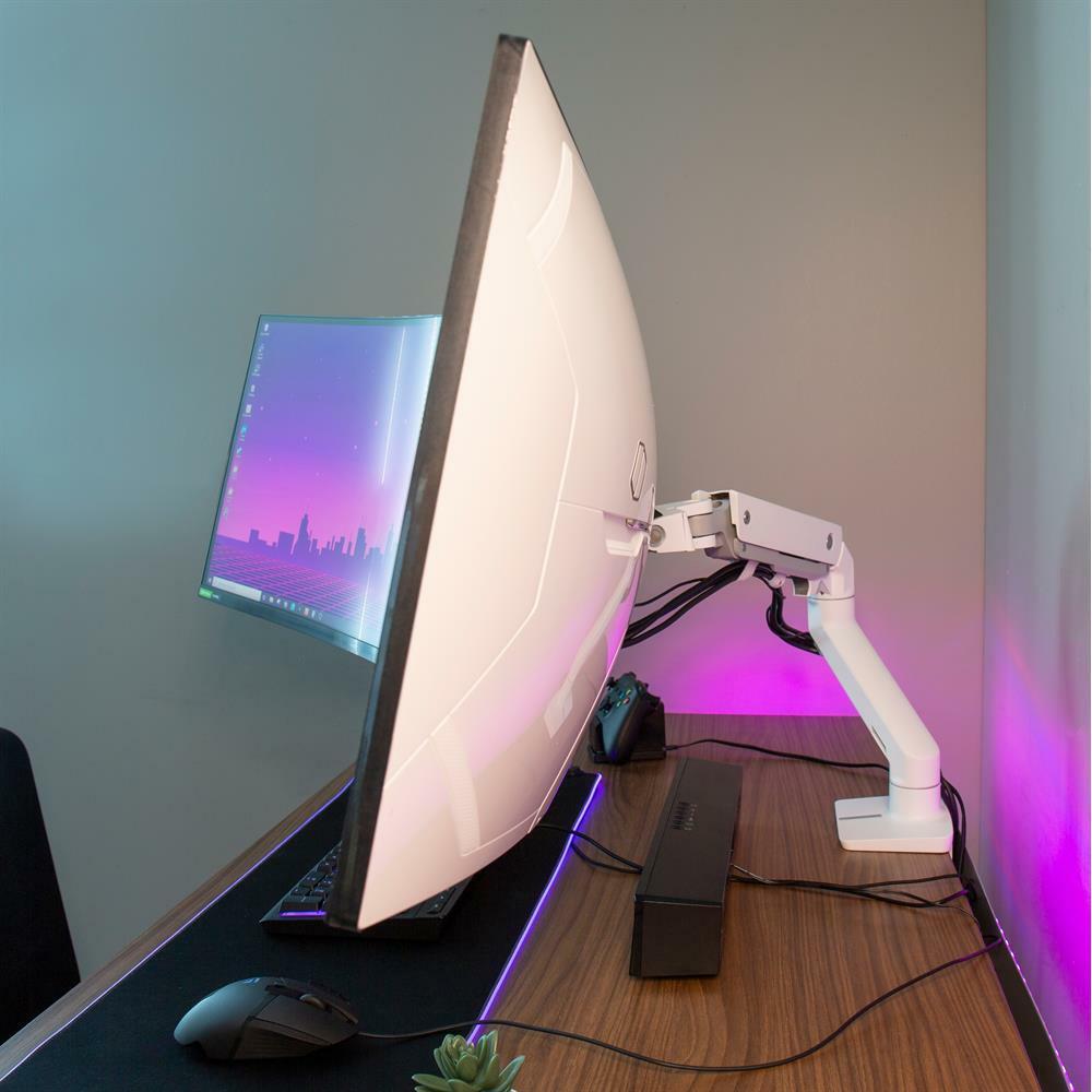 Ergotron Mounting Pivot for Monitor, Curved Screen Display, Mounting Arm - White - 1 Display(s) Supported - 49in Screen Support - 42 lb Load Capacity - 75 x 75, 100 x 100