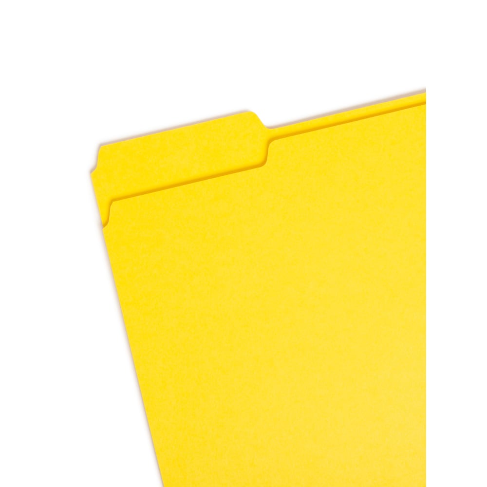 Smead Color File Folders, Letter Size, 1/3 Cut, Yellow, Box Of 100