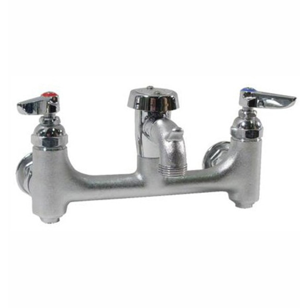 T&S Brass Service Sink Faucet, 8in Centers, Chrome