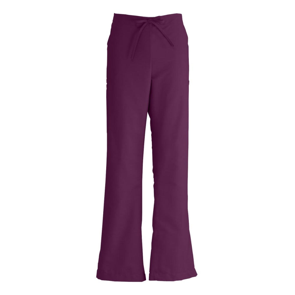 Medline ComfortEase Ladies Modern Fit Petite Cargo Scrub Pants, Medium, Wine