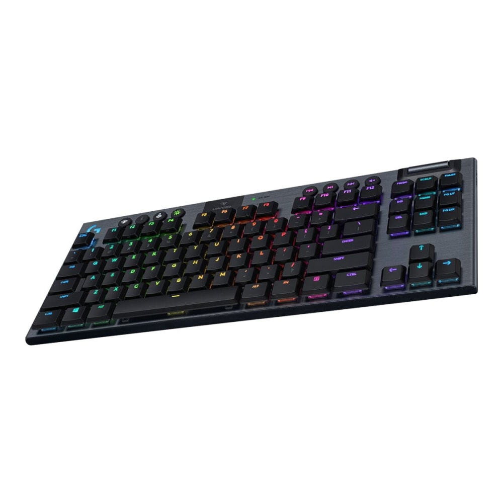 Logitech G915 TKL Tenkeyless LIGHTSPEED Wireless RGB Mechanical Gaming Keyboard - Keyboard - backlit - USB, Bluetooth, 2.4 GHz - English - key switch: GL Tactile - carbon