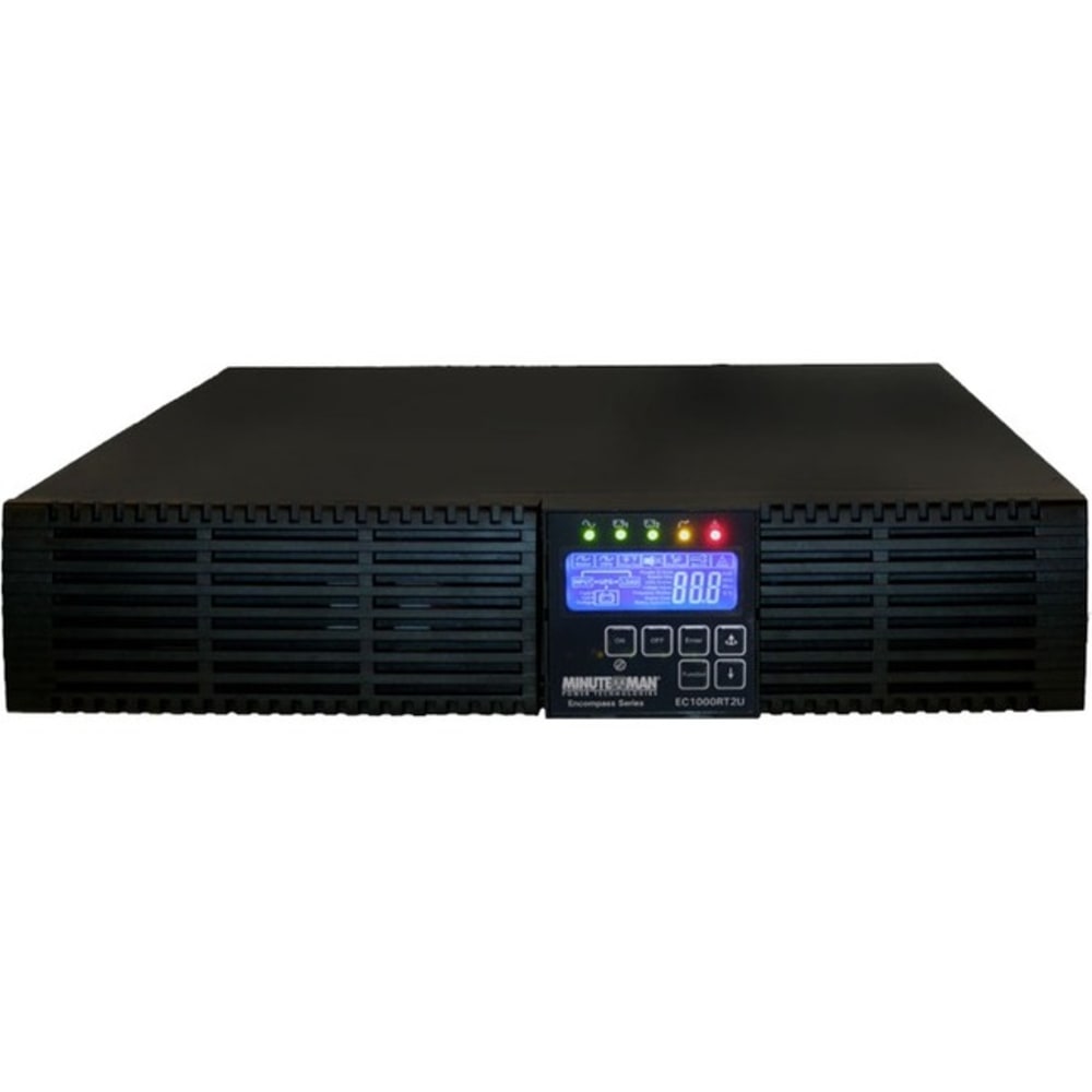 Minuteman Ecompass EC2000RT2UNC 2000VA Tower/Rack Mountable UPS - 2U Rack/Tower - 3 Minute Stand-by - 120 V AC Output - 6 x NEMA 5-15/20R