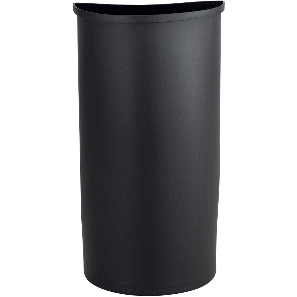 Safco Half-Round Receptacle, 12.5 Gallons, Black