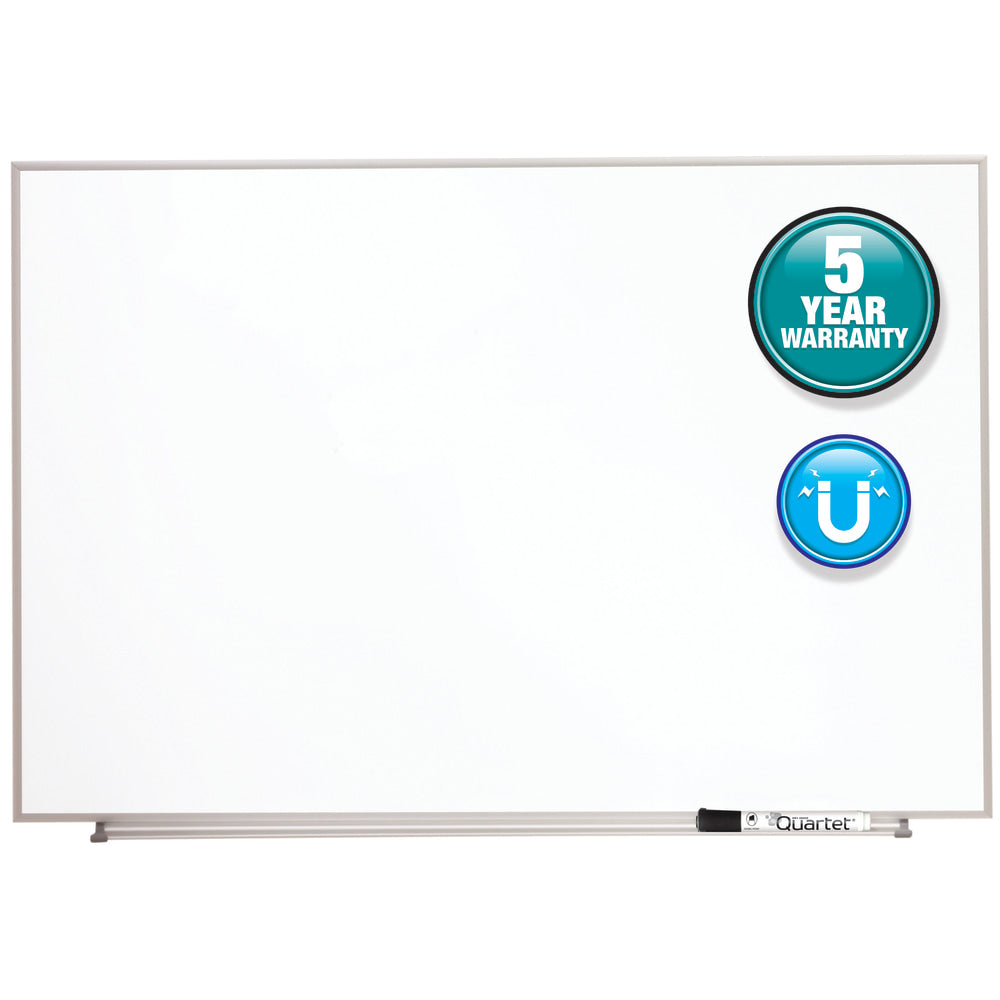 Quartet Matrix Magnetic Marker Unframed Dry-Erase Whiteboard, 34in x 23in, White/Silver