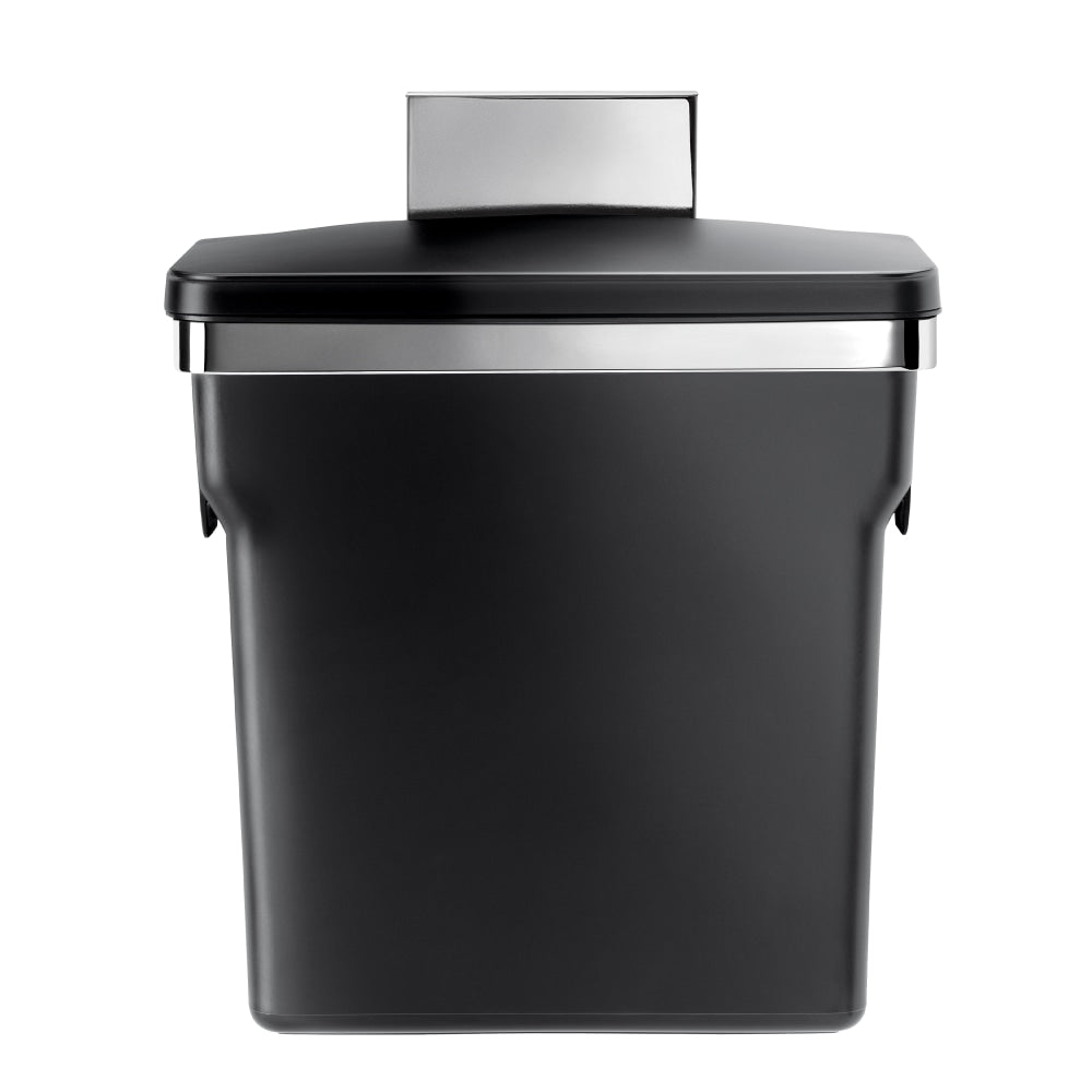 simplehuman Plastic In-Cabinet Trash Can, 2.64 Gallons, Black