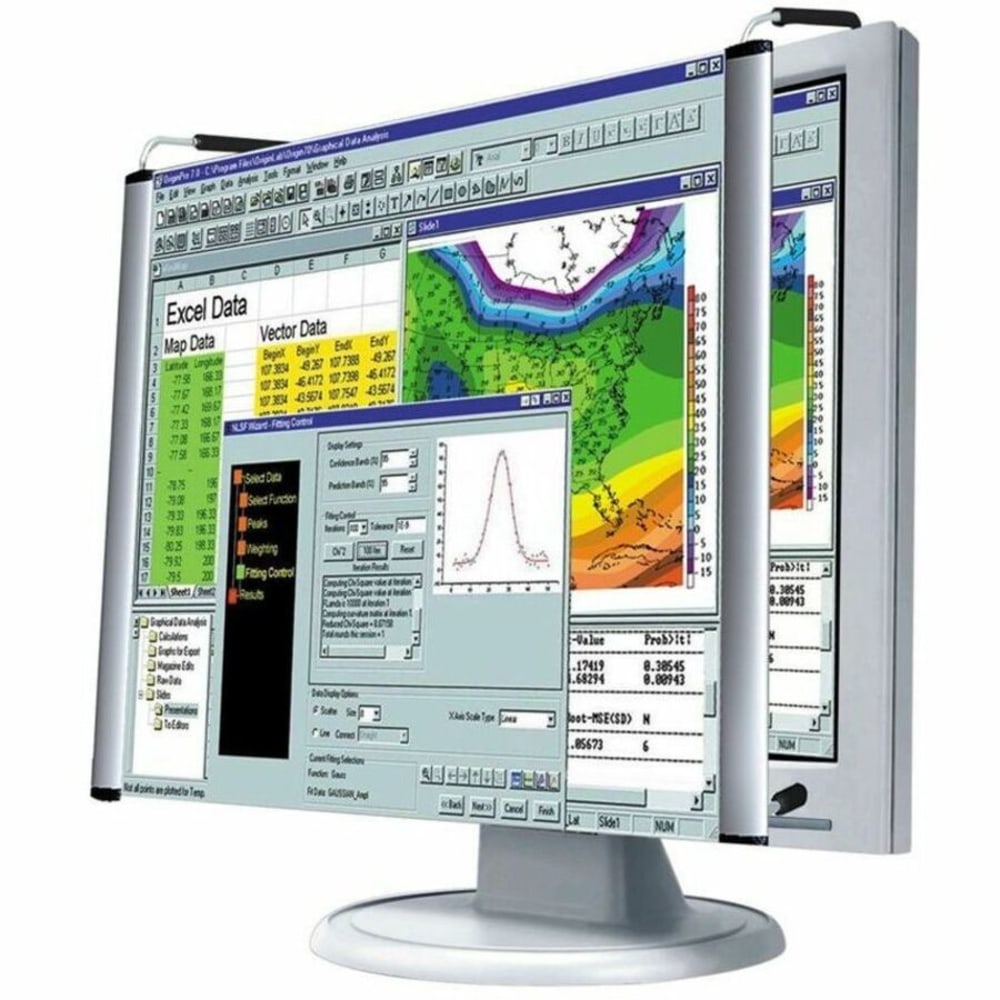 Kantek Lcd Monitor Magnifier 17in - Magnifying Area 14.50in Width x 12.38in Length - Overall Size 12.9in Height x 7in Width