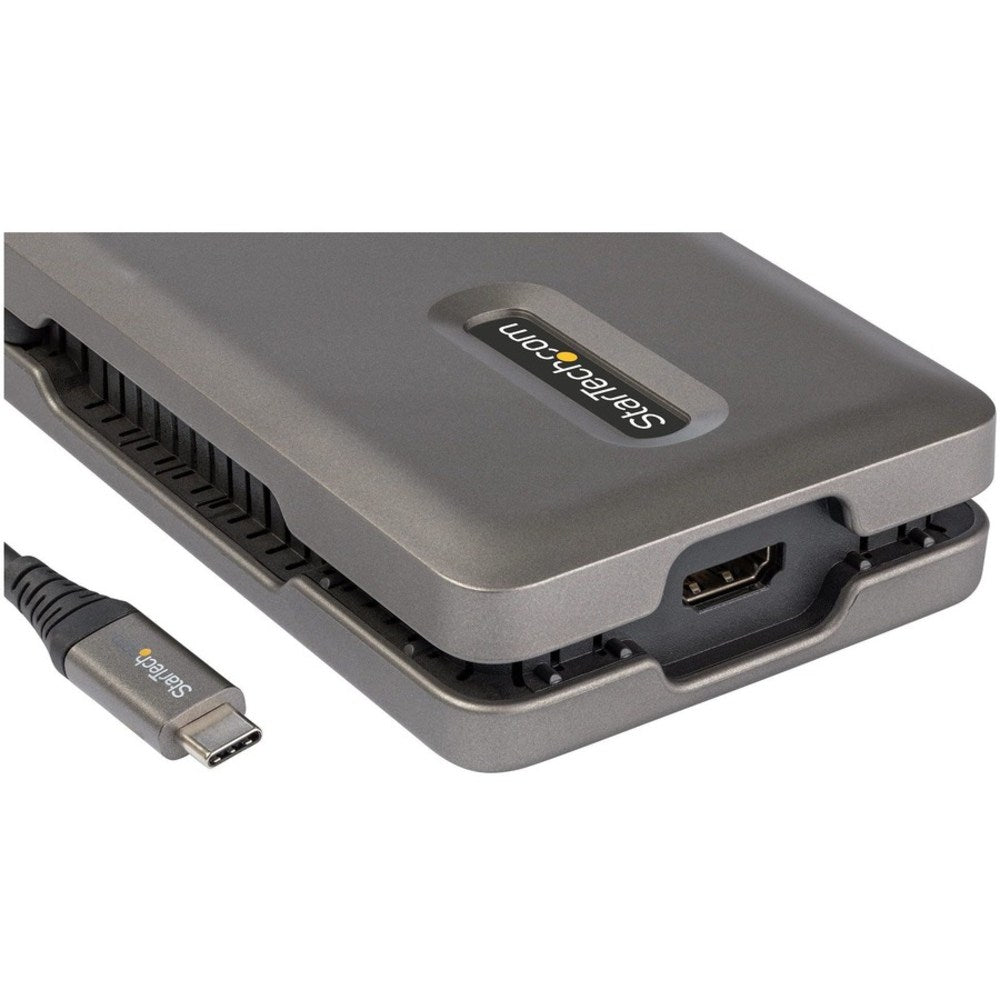 StarTech.com Docking Station - for Notebook/Tablet/Workstation/Monitor - SD, MultiMediaCard (MMC) - 100 W - USB 3.1 (3.1 Gen 2) Type C - 1 Displays Supported - 4K - 4096 x 2160  - Space Gray