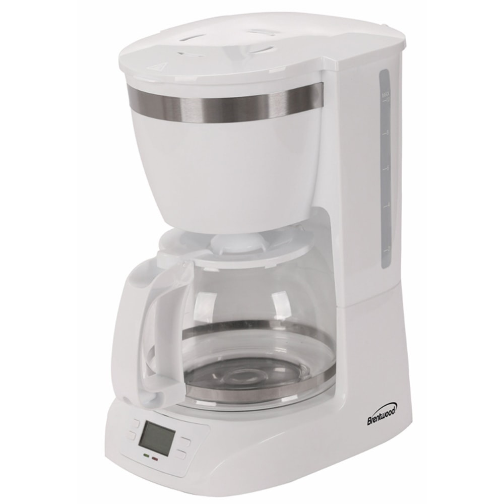 Brentwood 10-Cup Programmable Digital Coffee Maker, White