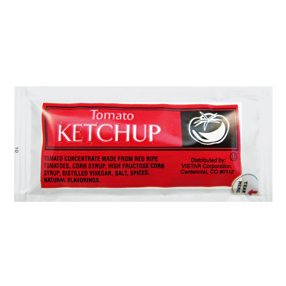 Vistar Single-Serve Ketchup Packets, 0.25 Oz, Pack Of 200