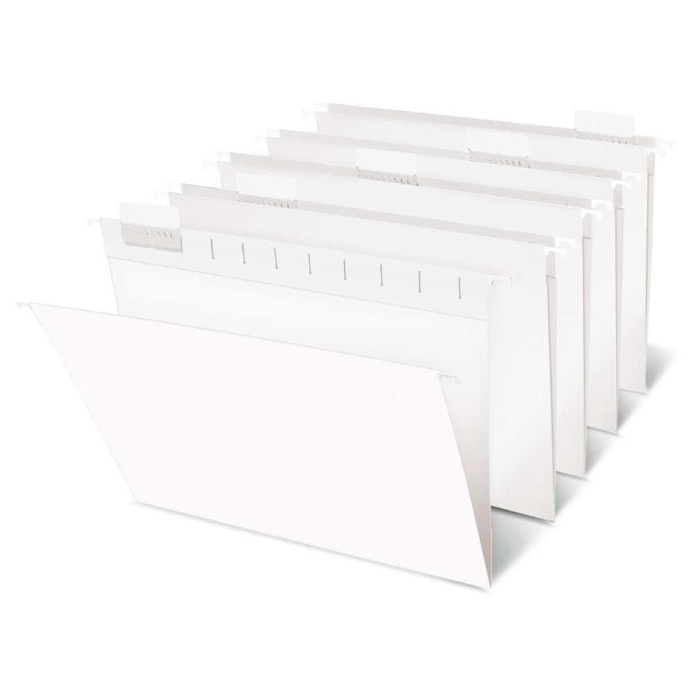 Office Depot Brand Hanging File Folders, 1/5-Cut, Letter Size, White, Pack Of 25 Folders