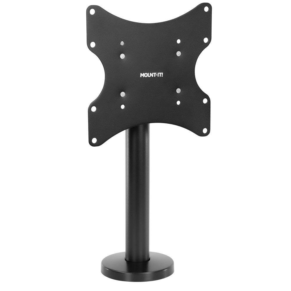 Mount-It! MI-855 Bolt-Down Tabletop TV Stand, 17-3/4inH x 8-5/8inW x 13/16inD, Black