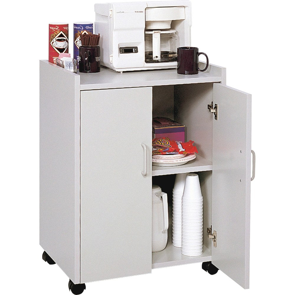 Safco Mobile Refreshment Center, 31inH x 23inW x 18inD, Gray