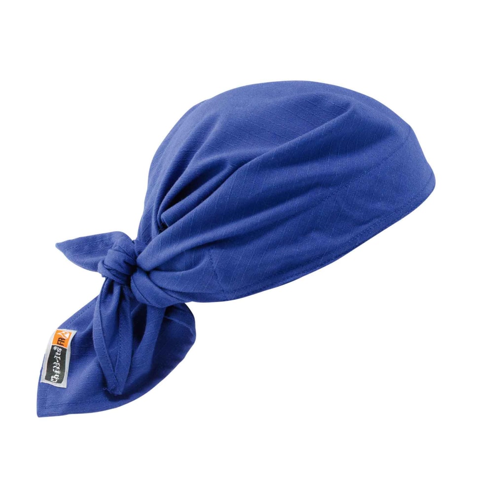 Ergodyne Chill-Its 6710FR Evaporative FR Cooling Triangle Hats, Blue, Pack Of 6 Hats