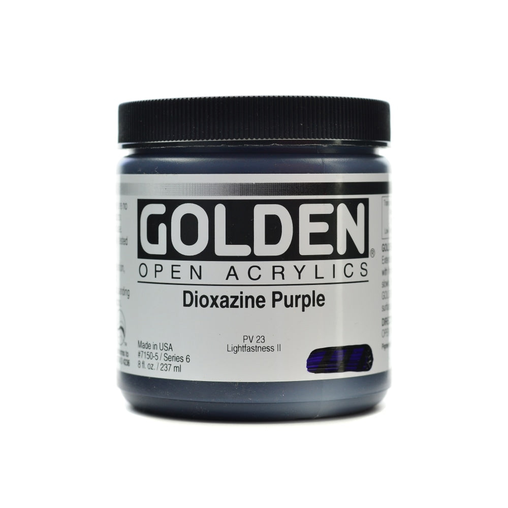 Golden OPEN Acrylic Paint, 8 Oz Jar, Dioxazine Purple