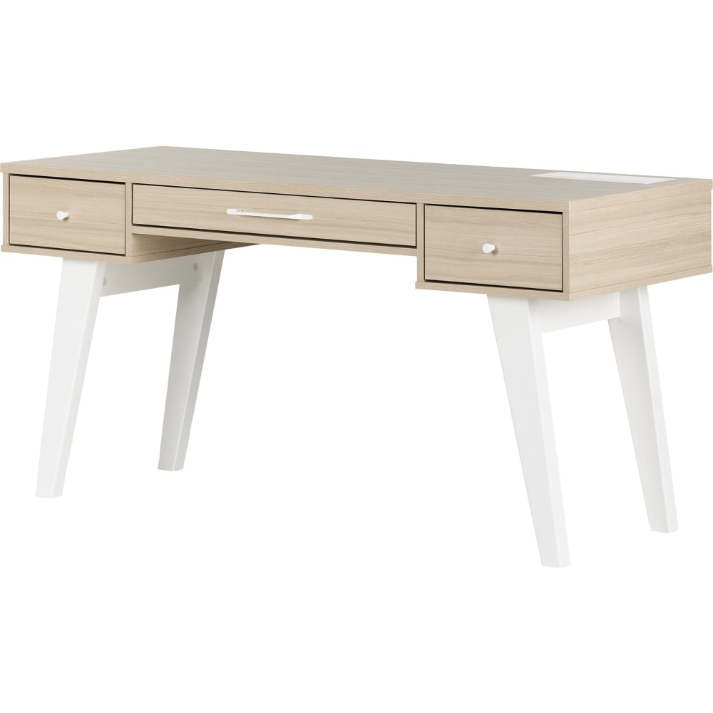 South Shore Helsy 60inW Computer Desk, Soft Elm