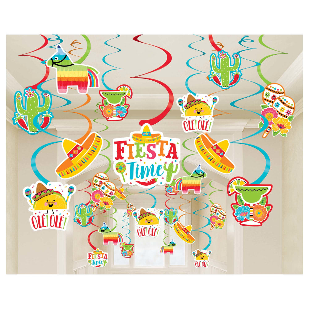 Amscan Cinco de Mayo Fiesta Swirls Decorating Kit, Set Of 30 Pieces