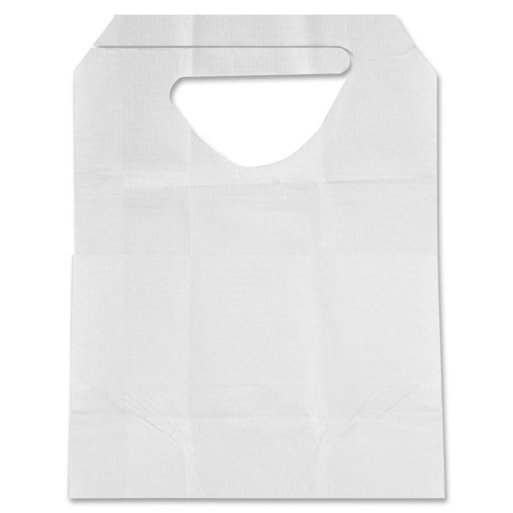 Medline Adult Tissue/Poly Backed Tied Disposable Bibs, 16in x 33in, Case Of 300