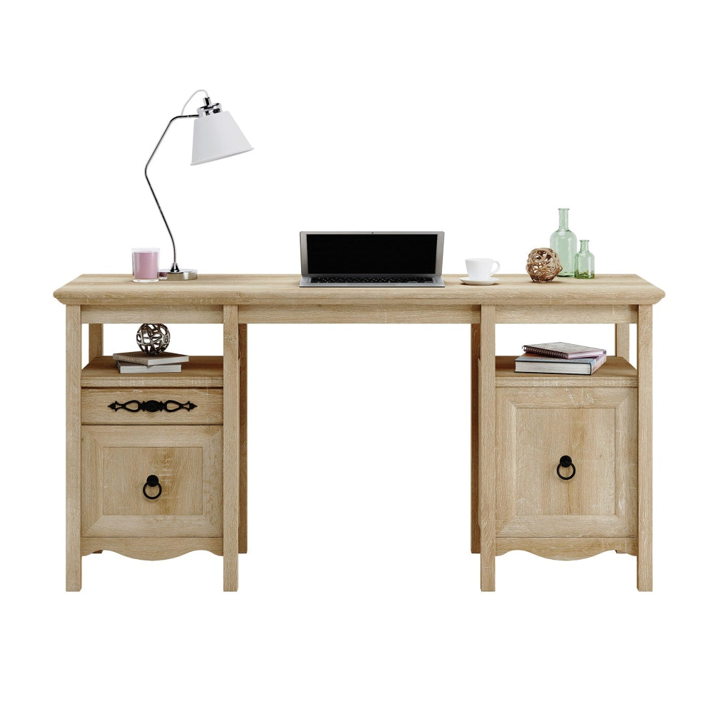 Sauder Adaline Cafe 61inW Executive Computer Desk, Orchard Oak