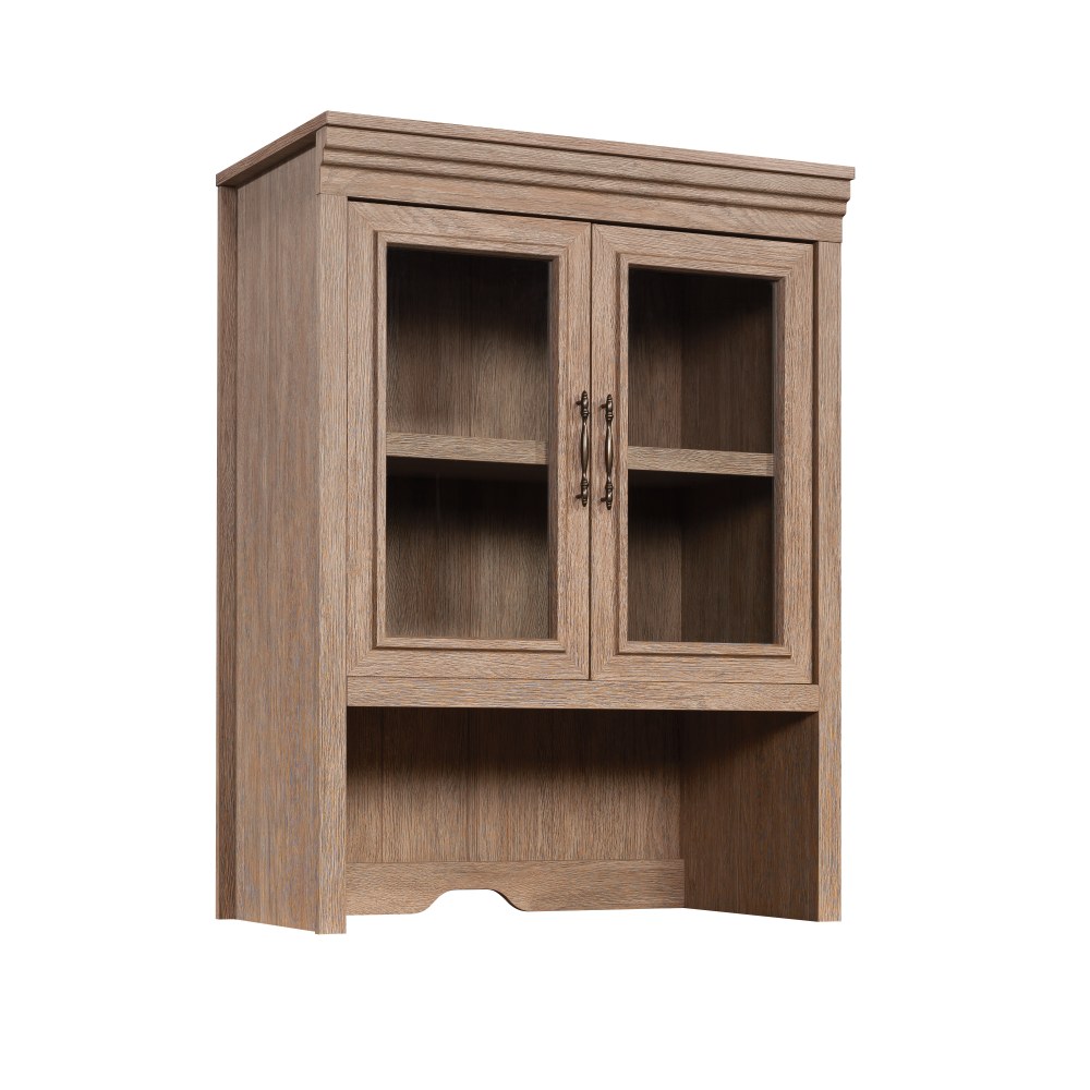 Sauder Rollingwood 32inW Library Hutch For Storage Or Filing Cabinet, Brushed Oak