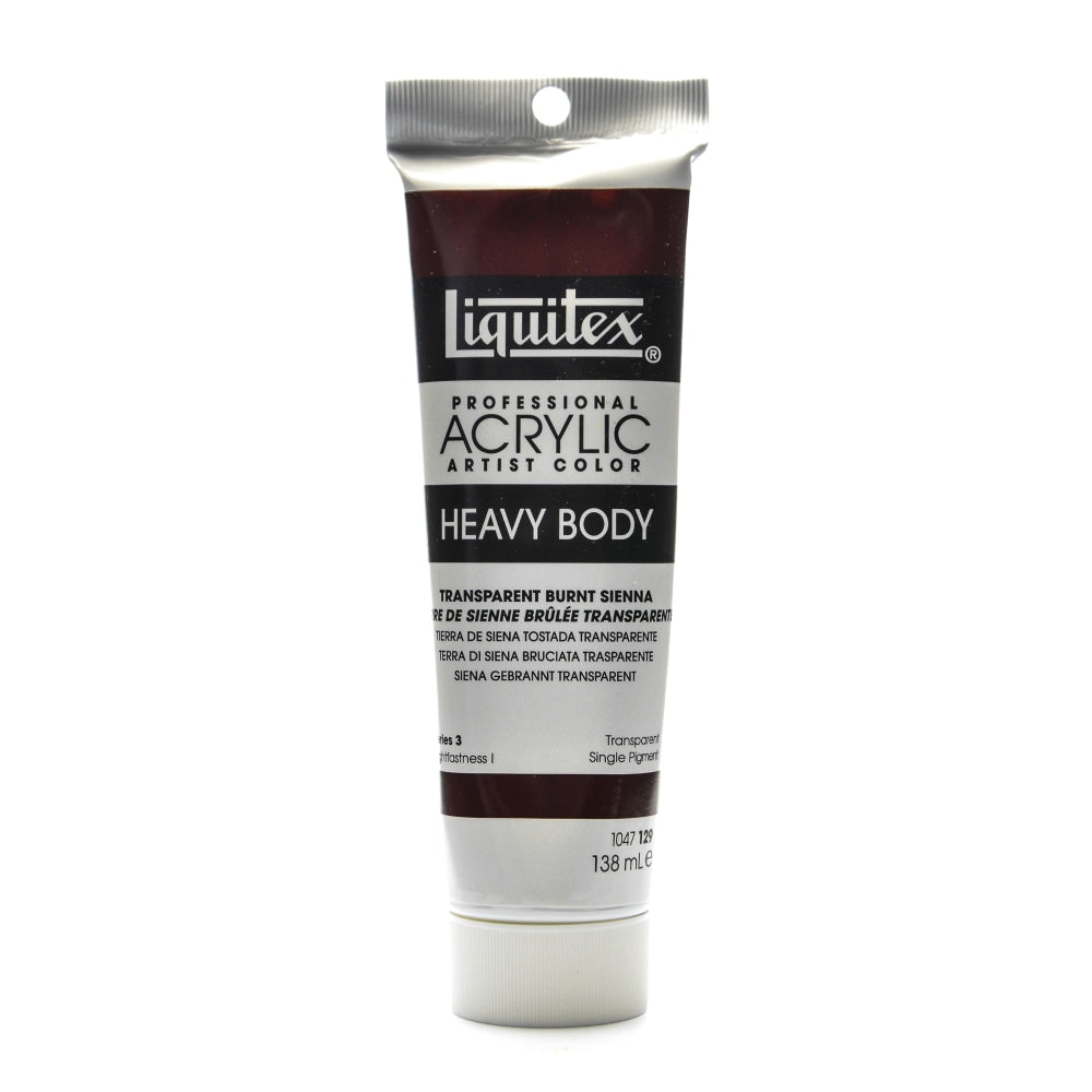 Liquitex Heavy Body Professional Artist Acrylic Colors, 4.65 Oz, Transparent Burnt Sienna