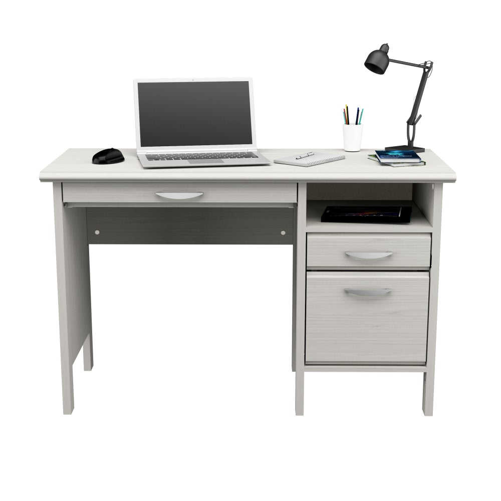 Inval 47inW Computer Desk, Washed Oak