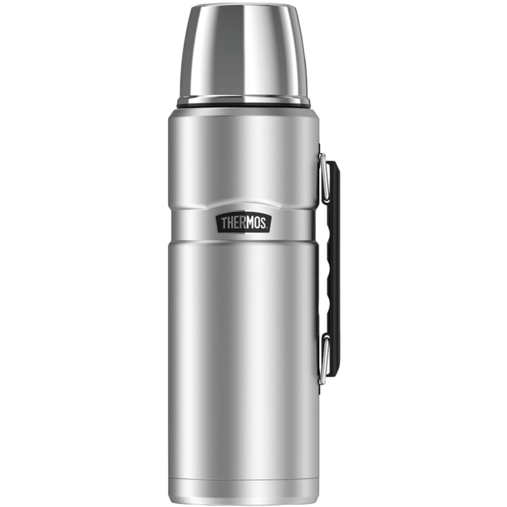 Thermos Stainless King Beverage Bottle 2.0 L - 2.1 quart (2 L) - Vacuum - Silver, Matte Stainless Steel