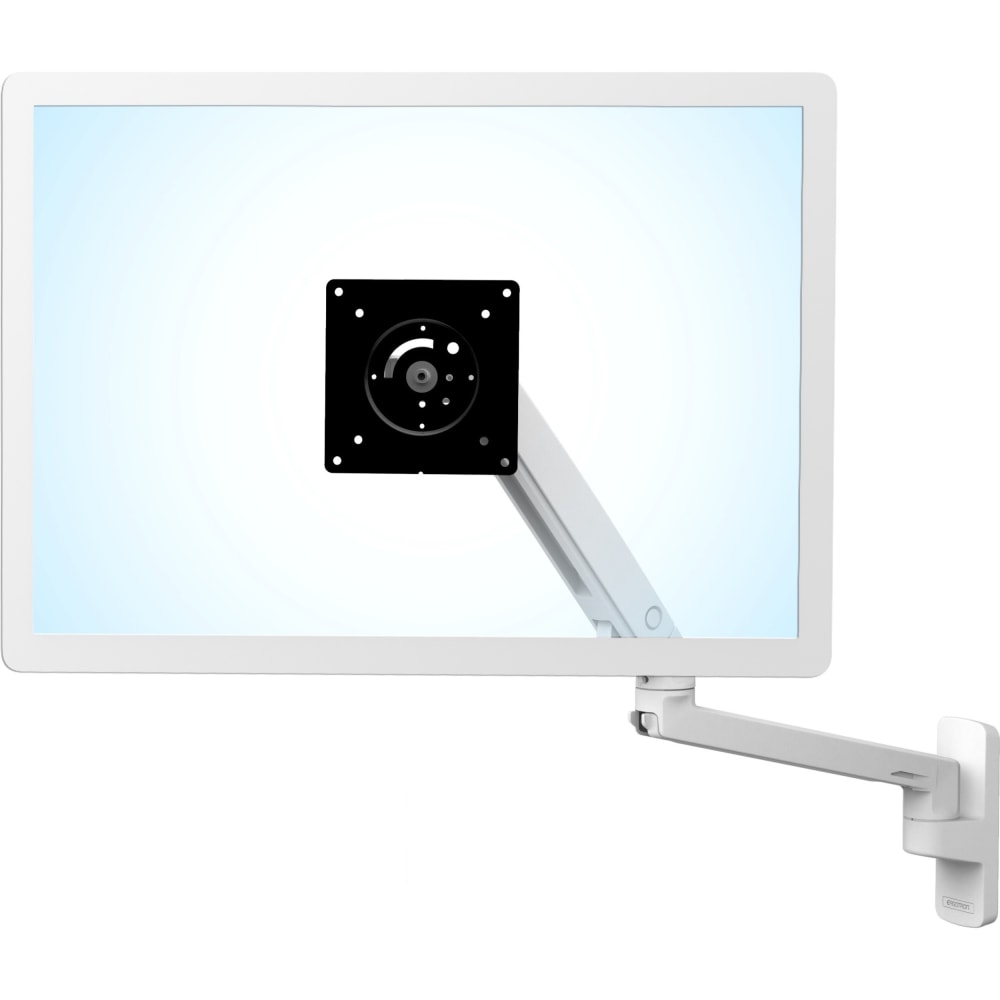 Ergotron Mounting Arm for TV, LCD Monitor - White - 1 Display(s) Supported - 34in Screen Support - 20 lb Load Capacity - 75 x 75, 100 x 100