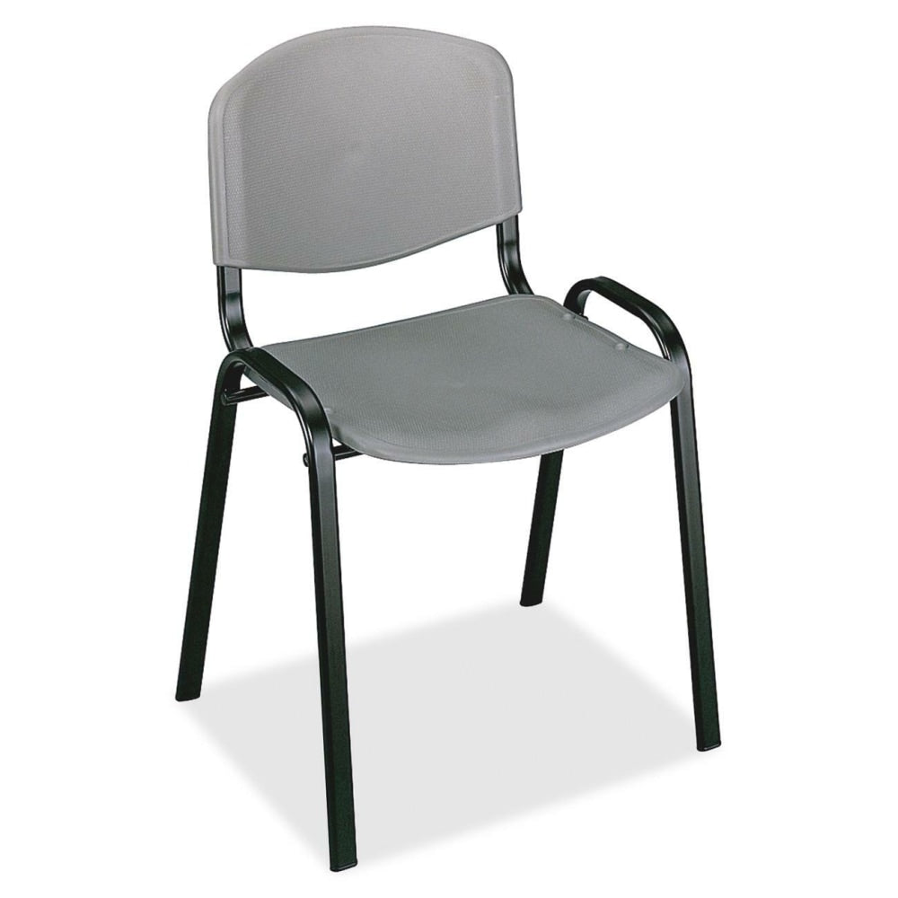 Safco Stack Chairs, Charcoal, Set Of 4