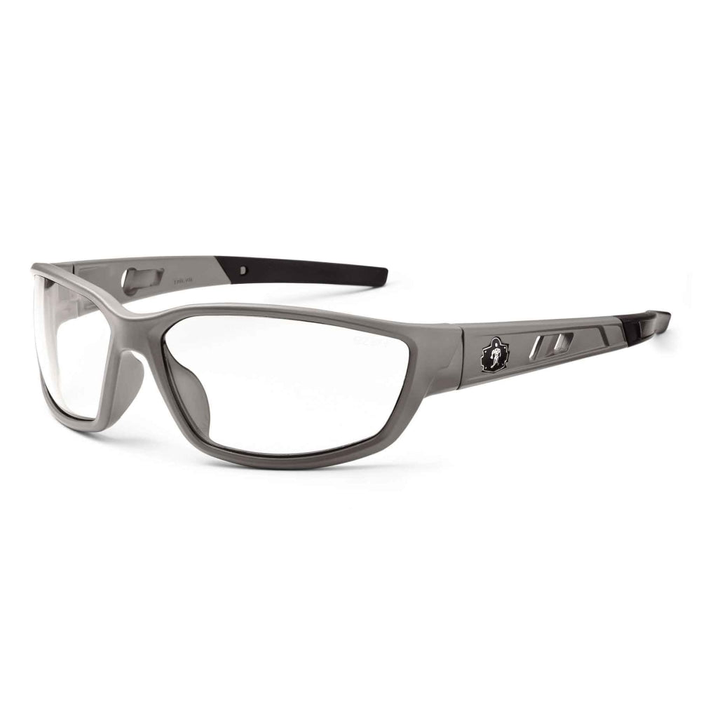 Ergodyne Skullerz Safety Glasses, Kvasir, Matte Gray Frame, Clear Lens