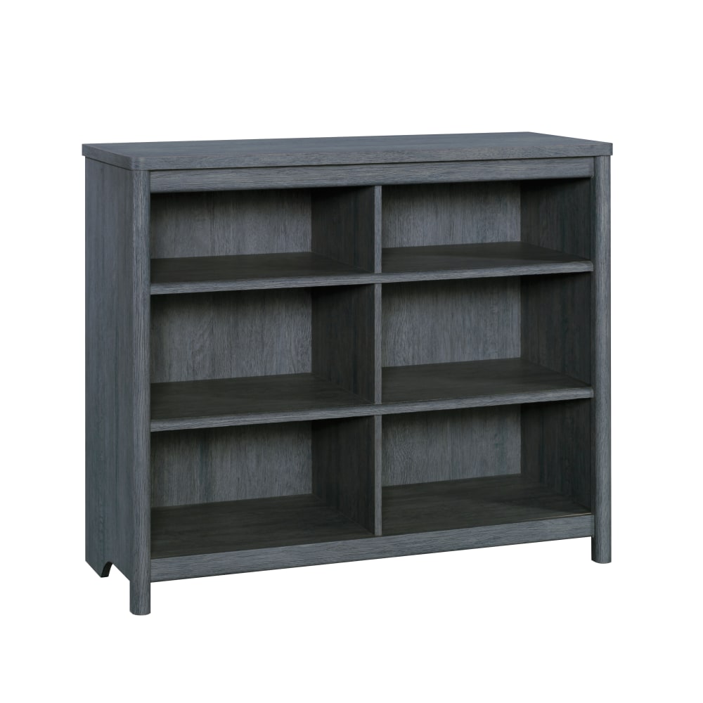 Sauder Dover Edge 37inH 6-Shelf Cubby Storage Bookcase, Denim Oak