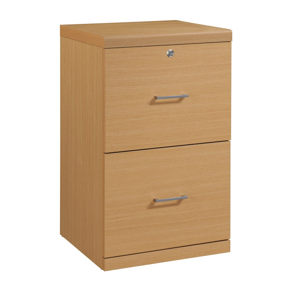 Office Star Alpine 17inD Vertical 2-Drawer File Cabinet With Lockdowel Fastening System, Natural