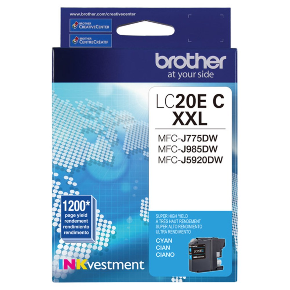 Brother LC20 Cyan Super-High-Yield Ink Cartridge, LC20EC