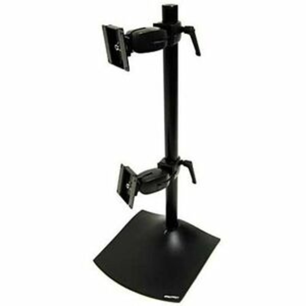 Ergotron DS100 - Mounting kit (2 pivots, 2 VESA adapters, base, 28in pole) - low profile - for 2 LCD displays - aluminum, steel - black - screen size: up to 27in - desktop