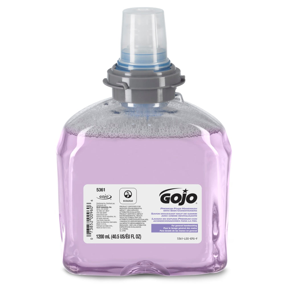 GOJO TFX Premium Foam Handwash, Cranberry Scent, 1200mL Bottle